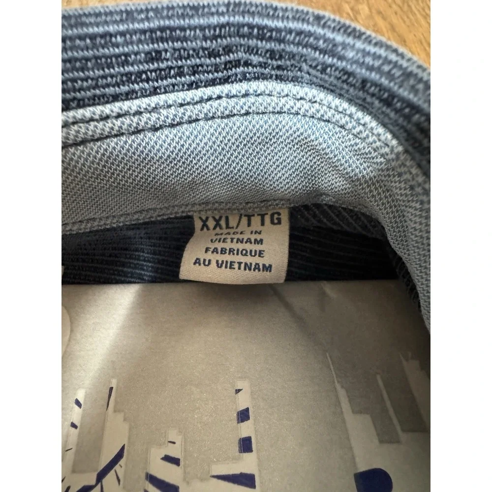 Tommy Bahama XXL Blue Striped Polo Shirt Mens Short Sleeve Marlin Logo Casual